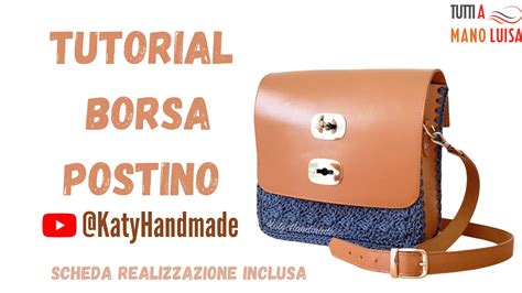 Borsa del Postino all'uncinetto .